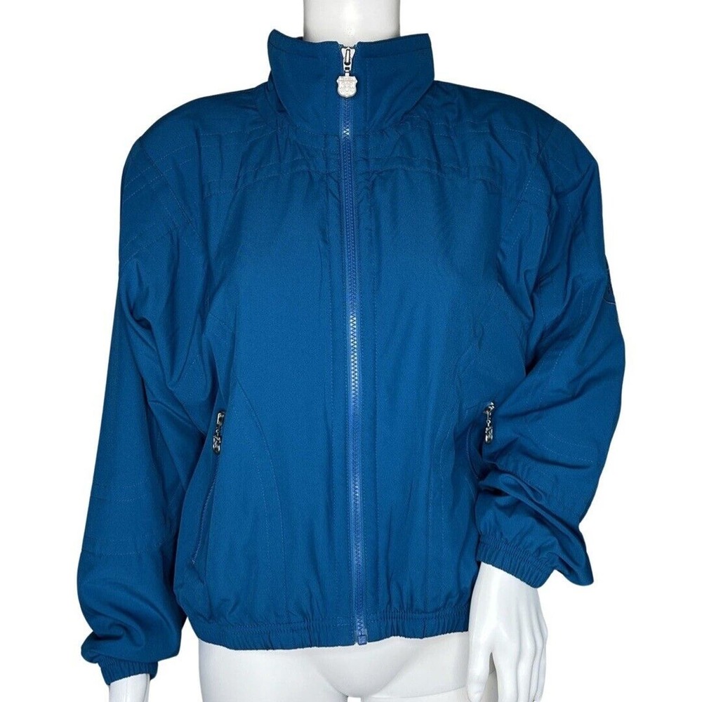 Kaelin Jacket Womens Medium Petite Blue Insulated Lined Windbreaker Ski Vintage
